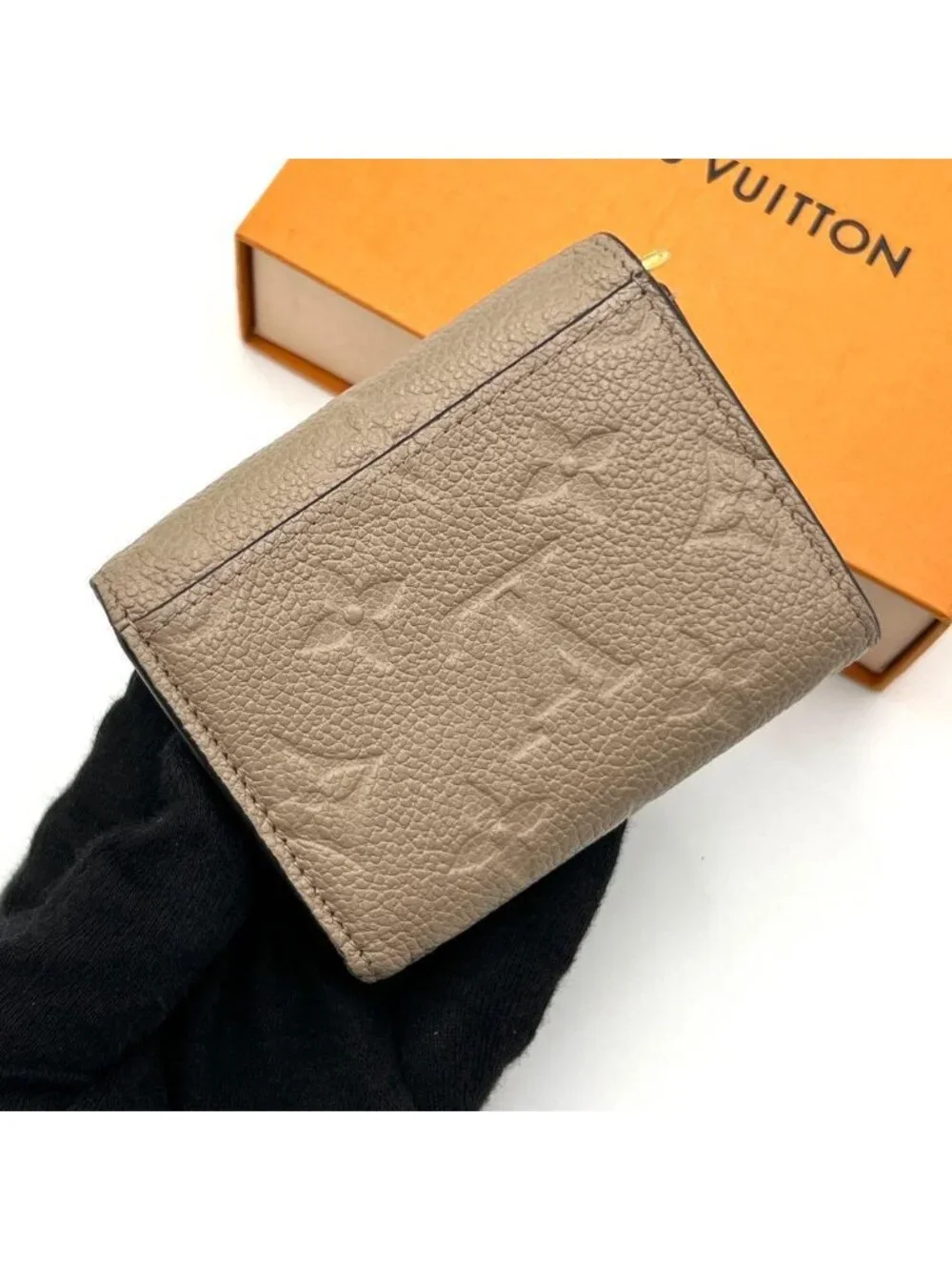 Louis Vuitton Monogram Empreinte Zoe Trifold Wallet Tourterelle